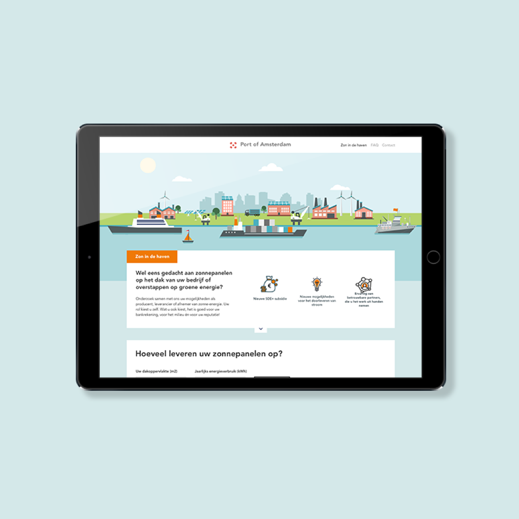 Zon in de haven website